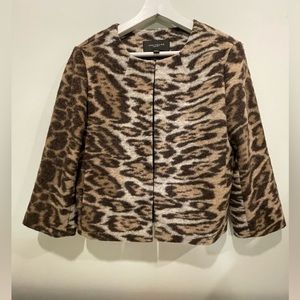 Ann Taylor Virgin Wool Leopard Coat‎ Size Small